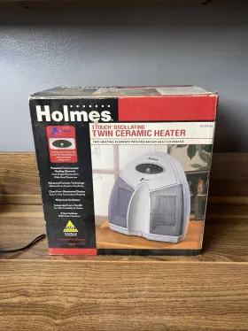 Hch4136 Holmes Twin Ceramic Space Heater Model -1509 Watts 2 Heat Settings