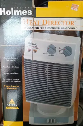 Hfh-501fp Holmes Heat Director Compact Space Heater And Fan Room Hfh-501 Oscillating