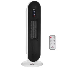 Homcom 196393060773 Compact Oscillating Space Heater - Portable Electric 45-degree Heat
