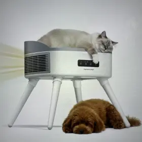 1300w Homerunpet Ph20 Pet-safe Space Heater And Heated Cat Bed 2-in-1 Ceramic Fast Heat
