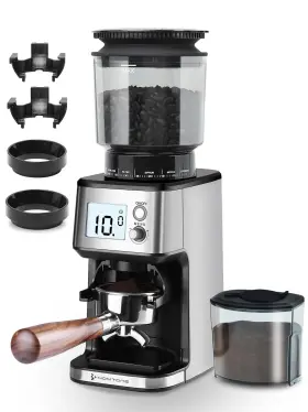 Nk-0727 Homtone Conical Burr Espresso Coffee Grinder 51 Precise Settings ... Fast Ship