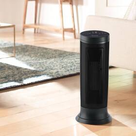 Honeywell 092926103170 Slim Ceramic Tower Heater Large Room Black Easy To Use