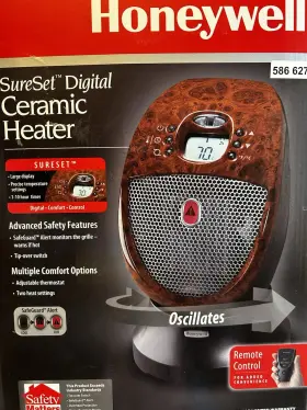 Honeywell 092926344634 Sureset Digital Ceramic Heater