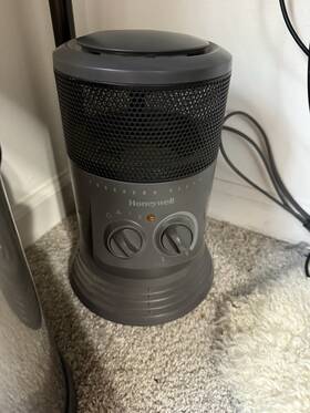 Honeywell Hz-045 Surround Heat Portable Heater 1500w Oscillating Gray 2-heat