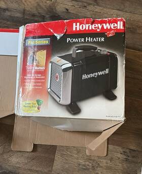 Honeywell Hz-510b-tgt Power Heater Electric Floor Steel Black Safety Switch