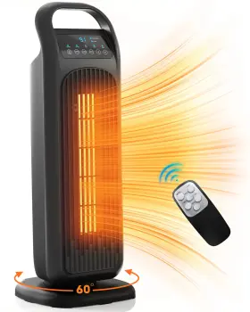 Nfj31r Hongge Space Heaters For Inside Portable Electric Heater With Remote 60 Oscil