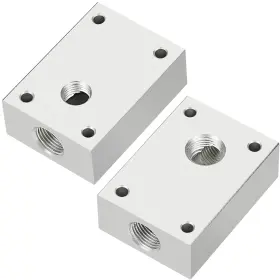 H062 Hootsum 2pcs 3/8-inch Air Push To Connect Outlet Block For Compressed Piping Syst