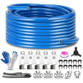 Howaoo 794969308481 3/4 Inch X 200ft Compressed Air Line Kit Shop/garage Hdpe-aluminum Li