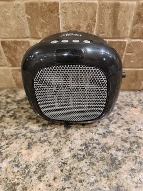Hunter 654538586415 750w Small Space Heater With Adj. Thermostat And Timer. Black