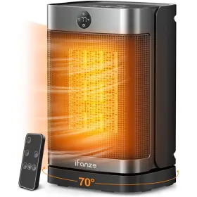 Kpt-150 Ifanze Portable Electric Ceramic Fan Space Heater With Remote Oscillation 1500w