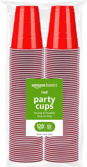 Ttcc053488 Impress Disposable Plastic Party Cups Red 18oz 120 Count Large Pack