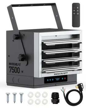 14-50p Inokraft 976613857345 7 500w Electric Garage Heater Wire 8 Awg Plug Nema Remote