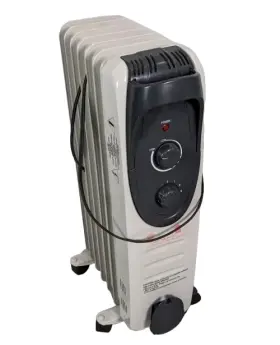 3043652 Intertek Electric Oil Filled Radiant Room Radiator Space Heater 1500w White / Pre-owned