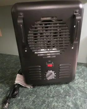Dq1409 Intertek Black Portable Heavy Metal Space Heater 1500w - Works Great