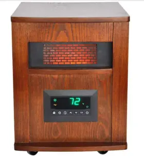 Sghw6wiq Intertek Infrared Heater 1500 Watt Space Solid Oak Cabinet Caster Wheels