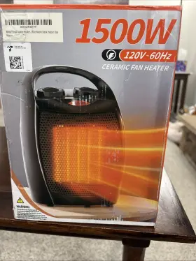 Zfh007abklh Intertek Portable 1500w/950w Space Heater For Home - Ceramic Electric