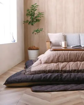 Japan 445036447420 Japanese Kotatsu Blanket Warm Quilted Futon Comforter 100% Cotton Top