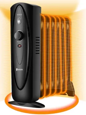 Jasun 850023482730 Mini Oil Filled Space Heater Radiator With Adjustable Temperature 70