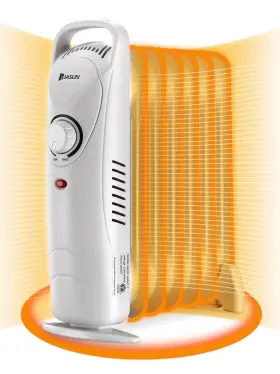 Jasun 850023482747 Oil Filled Radiator Heater With Adjustable Thermostat Mini Portable Space He