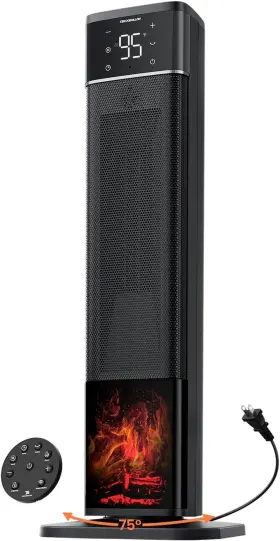 Tx-2210hb Jiangmen Seeden Electric Appliances Technology Co. Ltd Tower Space Heater 1500w Indoor 3d Flame Remote Oscillating Eco Bedroom