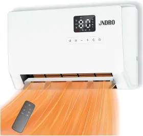 Ptc-sl001 Jndro Wall-mounted Space Heater With Eco Thermostat And Remote Control Led Display 6