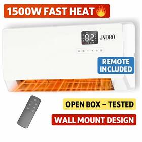 Jndro Ptc-sl002 Wall-mounted Space Heater With Eco Thermostat And Remote Control