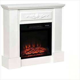 Jushua 445040545570 32 Inch Electric Cabinet Infrared Space Heater With Led Log Flame Overheat Prote