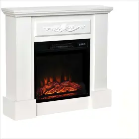 Jushua 445040545570 32 Inch Electric Cabinet Infrared Space Heater With Led Log Flame Overheat Prote