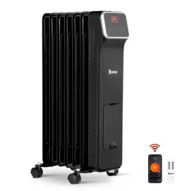 Karl Home 445006456421 1500-watt Electric Oil-filled Radiator Space Heater With Wifi Function In Black