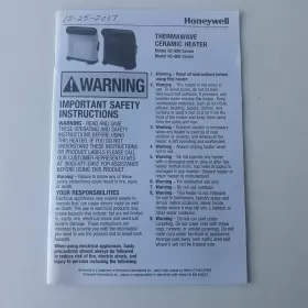 31im0850191 Kaz Usa Inc. Thermawave Ceramic Heater Hz-850 Hz-860 Series Instructions