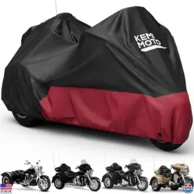 B0cwnrjsdh Kemimoto 3 Wheel Motorcycle Cover For Trikes Waterproof Outdoor Protection With Antenna