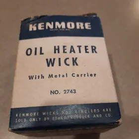 2743 Kenmore Vtg Oil Heater Wick #2743 With Metal Carrier Portable Kerosene Heaters Nos
