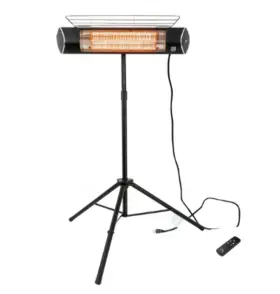 1500w Kenmore 810050792844 Infrared Electric Carbon Portable Patio Heater With Tripod And Remot