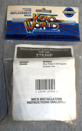 27530p Kero World Replacement Heater Wick With Studs For Aladdin Blue Flame J-280