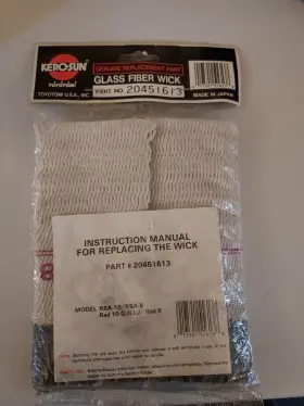 20451613 Kerosun/toyostove Genuine Radiant G H I Fiber Heater Wick Rsa-8 Rsa-10