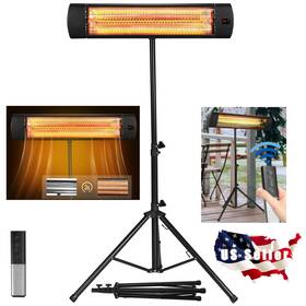 Kffkff 2ruiagukshdas Infrared 1500w Electric Heater With Remote And Stand For Indoor Outdoor Use Garage