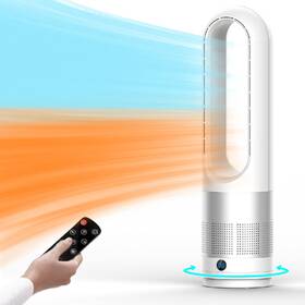 Kiami B0b9l6bzh5 Bladeless Tower Fan 1400w Heater And 40w Cooler With Remote 80 Oscillation