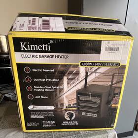 Kimetti Gh4800w Electric Garage Heater 4800w 240v 16 382 Btu Spiral Stainless Steel