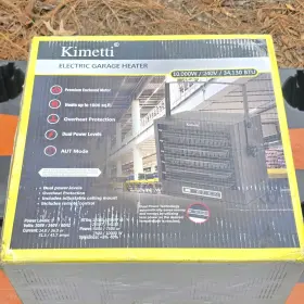 Hs12100-08a Kimetti Electric Garage Heater 10 000 Watt Hardwired Multi-position Remote 240v