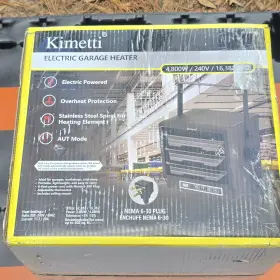 Hs1248-08a Kimetti Electric Garage Heater Nema 6-30 Plug 4800w 240v 16 382 Btu With Remote