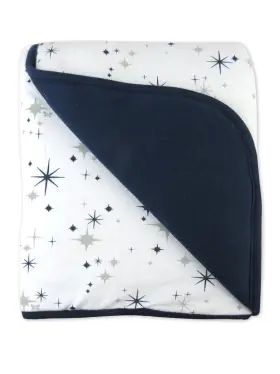 D1r4wjtnos King Organic Cotton Boy/girl Reversible Hand-quilted Blanket Navy