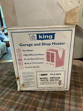 Kbp2406 King Electric Max 5700w Single Phase Shop/garage Unit Heater