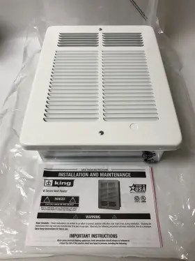 1000-2000w King Electrical Manufacturing 799912423 W2420 240v Wall Heater
