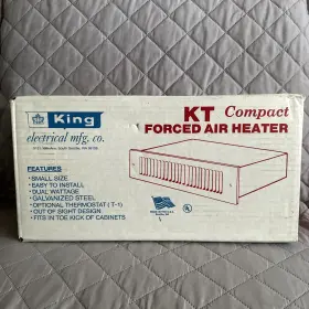 Kt1215-t King Electric Kt 120-volt 1500-watt Multi-watt Kick Space Heater White
