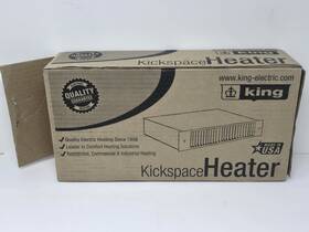 King Kt2410-w Electric 240v 1000/500 Watt Kickspace Heater White - Open Box
