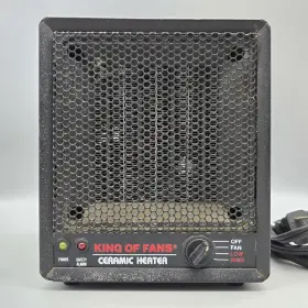 H-0414 King Of Fans Ceramic Space Heater Electric 1500w Compact Desk Office