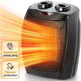Kissair 711181286922 Portable Space Heater - Etl Certified Silent Heating Flame Retardant Ceramic