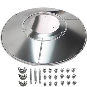 Kisworm 782125738975 Patio Heater Reflector Shield Propane Outdoor Heaters 1 Unit Silver