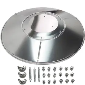 Kisworm 782125738975 Patio Heater Reflector Shield Propane Outdoor Heaters 1 Unit Silver