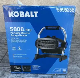 5695255 Kobalt 5000-btu Portable Electric Garage Heater Light Use Tested #5695255